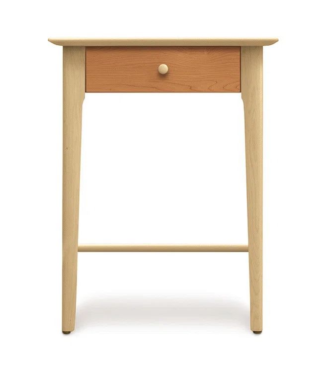 Maple and Cherry Solid Wood 1-Drawer Nightstand