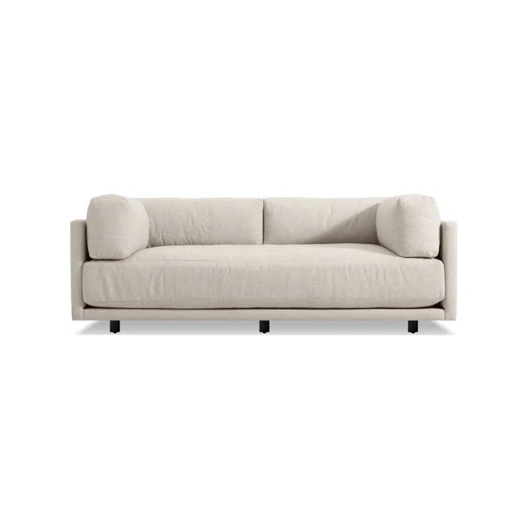 Sunday Comfort 82" Sanford Natural Linen Cushion-Back Sofa
