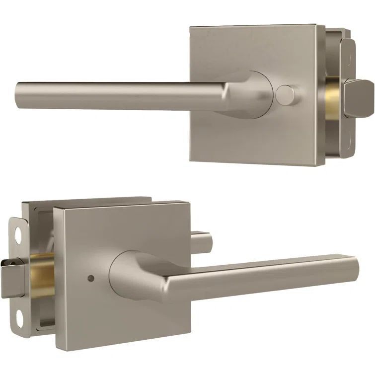 Satin Nickel Stainless Steel Privacy Door Lever Handle