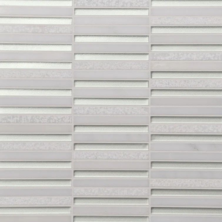 Pearl Matte Glass Mosaic Rectangle Outdoor Tile