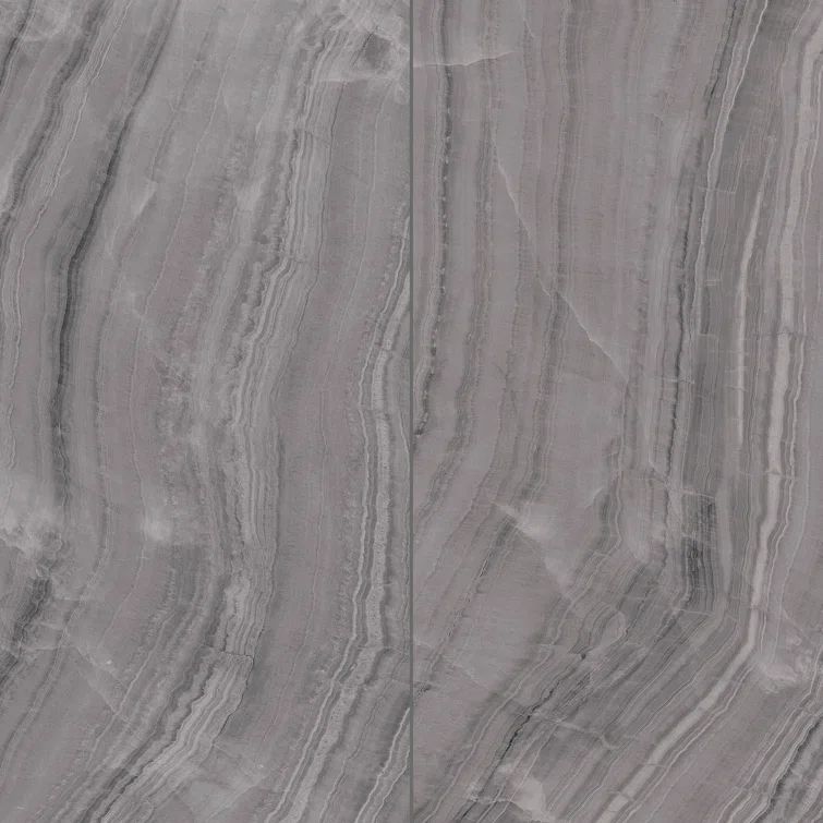 Gemma 24" x 48" Polished Gray Onyx Porcelain Tile