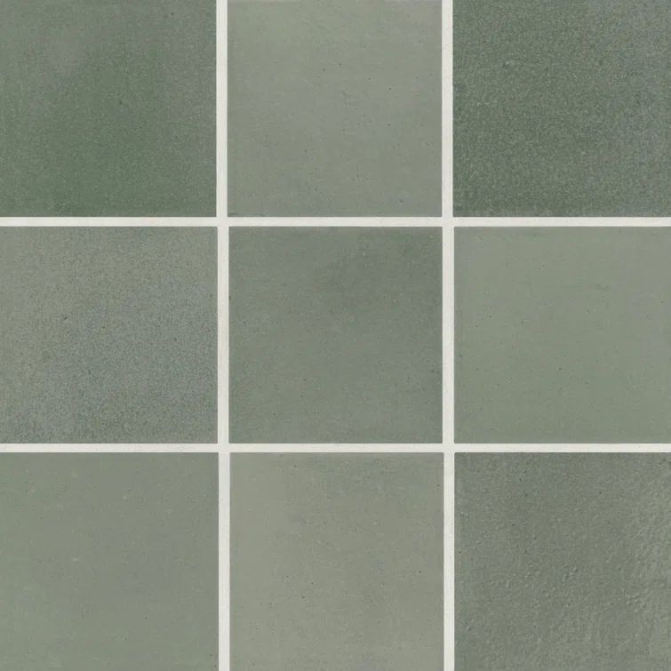 Celine 4" x 4" Sage Matte Porcelain Floor and Wall Tile