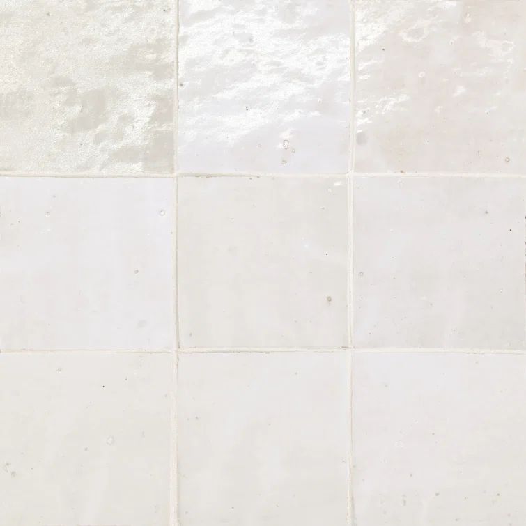 Blanc Moroccan Glossy Ceramic Square Shower Tile