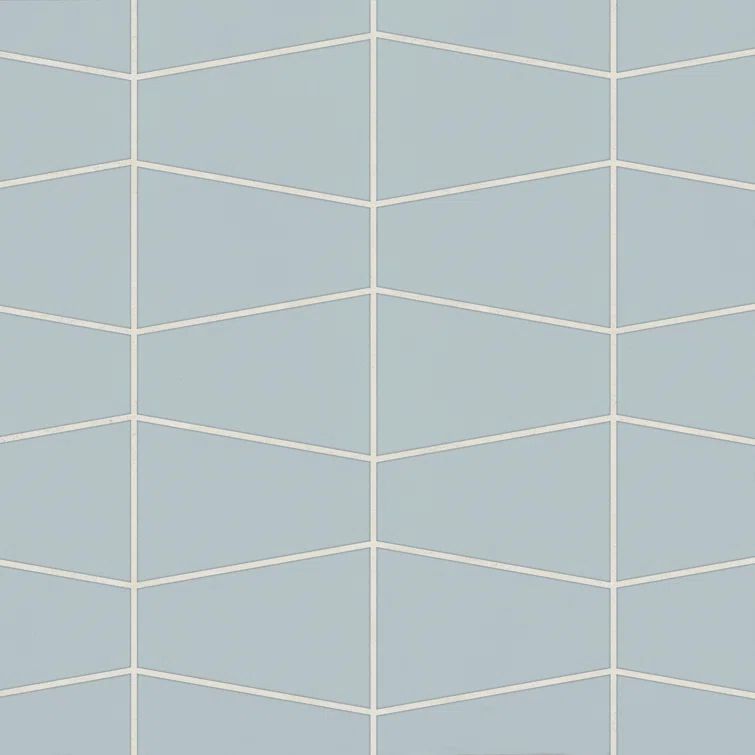 Misty Blue Matte Porcelain Outdoor Mosaic Tile