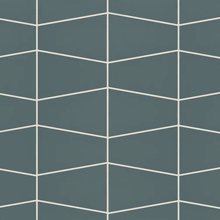 Ocean Teal Matte Porcelain Mosaic Outdoor Tile