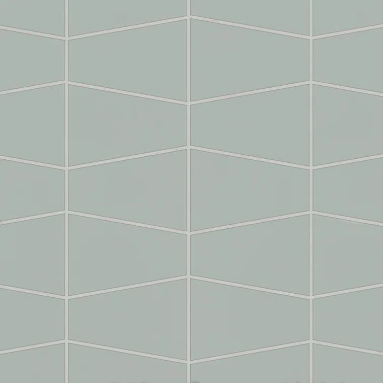 Aloe Green Matte Porcelain Geometric Mosaic Tile