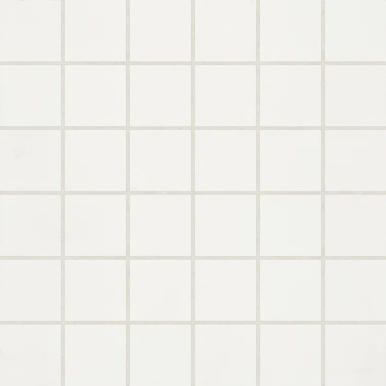 Pearl White Matte Square Porcelain Mosaic Tile
