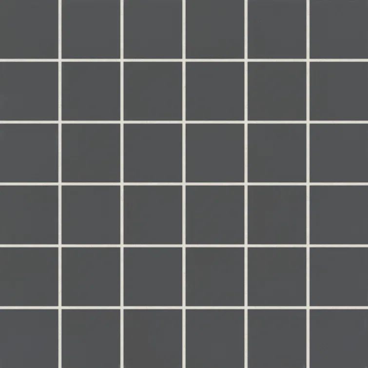 Marin 2" x 2" Matte Black Porcelain Mosaic Tile