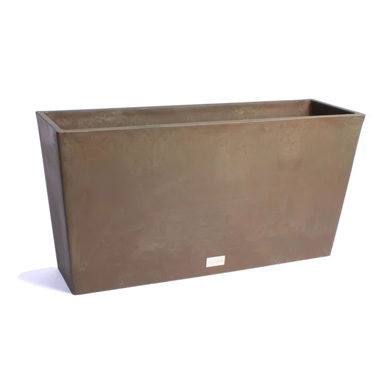 Espresso Modern Recycled Plastic 31" Trough Planter