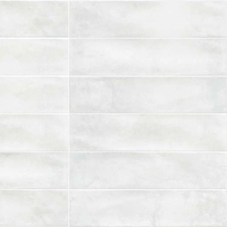 Avila White 3" x 12" Glossy Ceramic Subway Wall Tile