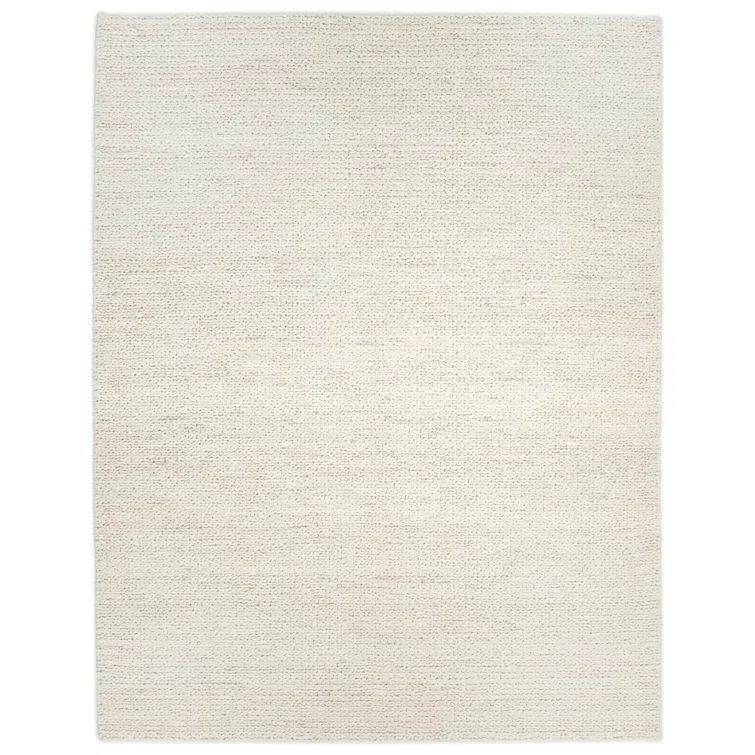 Avery Transitional Beige Hand-Knotted Wool and Viscose 8' x 10' Rug