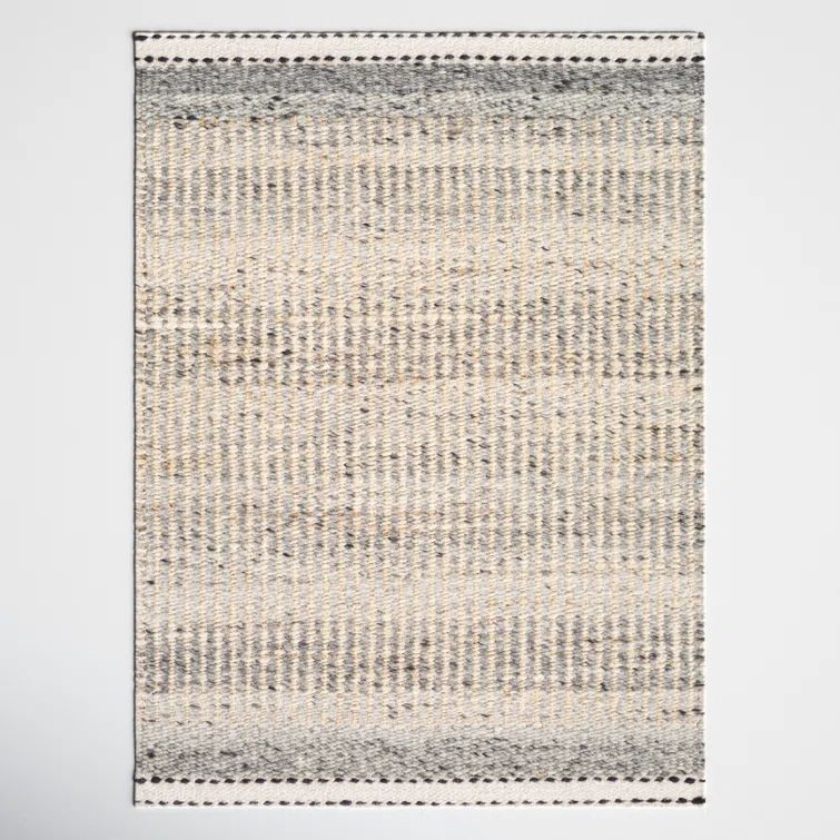 Handmade Gray Wool and Synthetic Flatweave 9' x 12' Area Rug