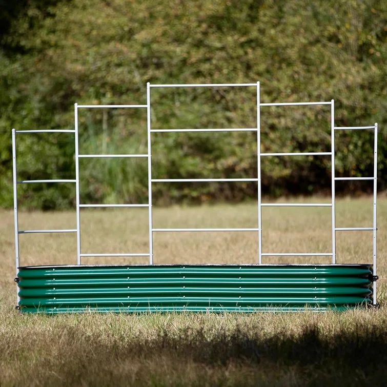 Modular White Metal Garden Trellis Panel System