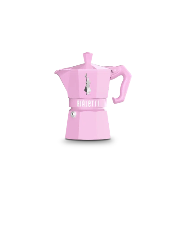 Pink 3-Cup Vintage Style Espresso Coffee Maker