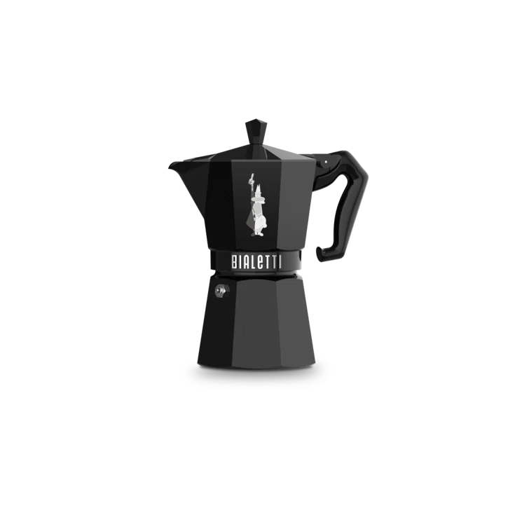 Bialetti Black Aluminum 6-Cup Stovetop Espresso Maker