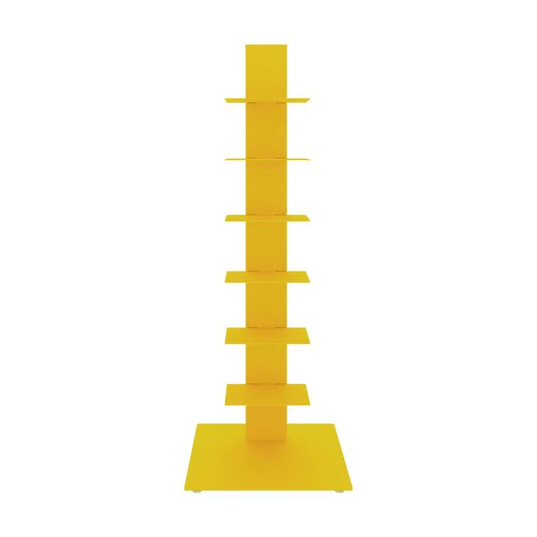 Ajax Yellow Steel 6-Tier Ladder Bookcase
