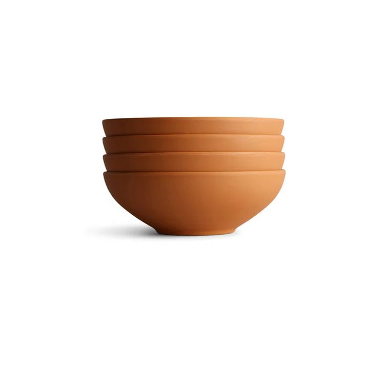 Terracotta Round Ceramic Small Bowls Set of 4