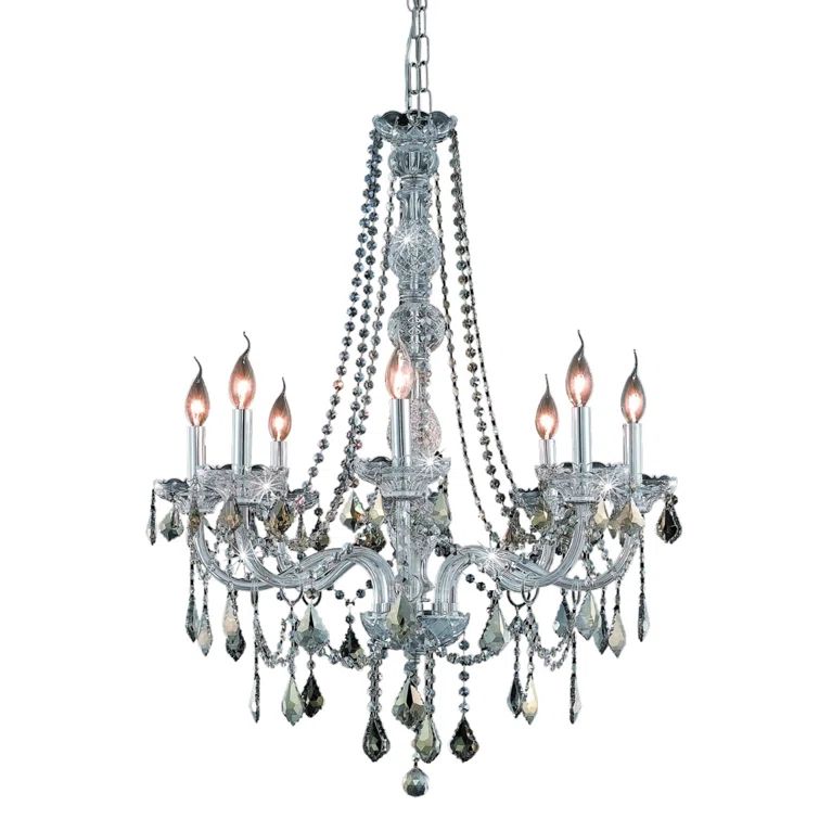 Chrome Royal Cut Crystal 8-Light Mini Chandelier