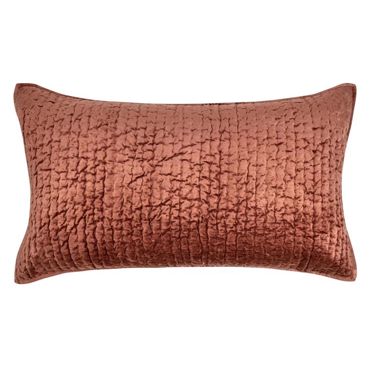 Terra Cotta Quilted Velvet King Sham