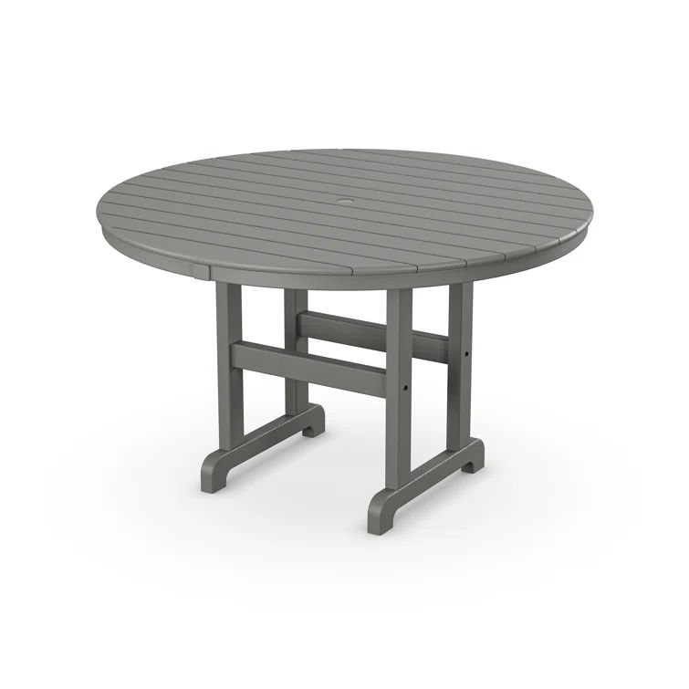 Stepping Stone Gray 48" Round Outdoor Dining Table