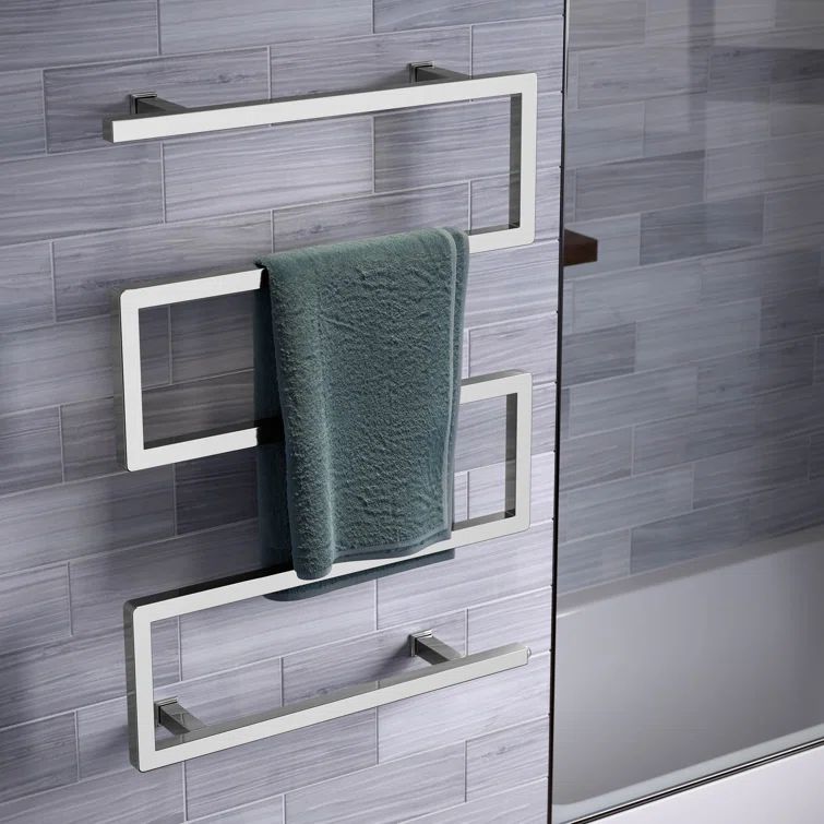 Chrome 5-Bar Electric Wall Mounted Towel Warmer