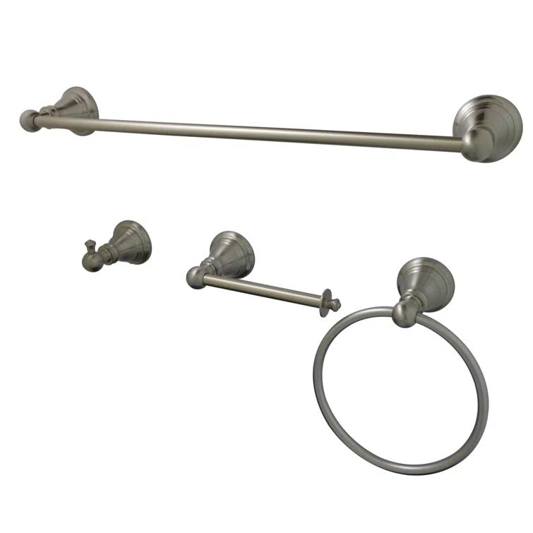 Brushed Nickel 4-Piece Bathroom Hardware Set