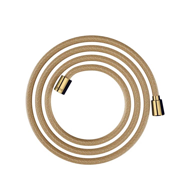 Gold 79" Textile Shower Hose with Cylindrical Nut