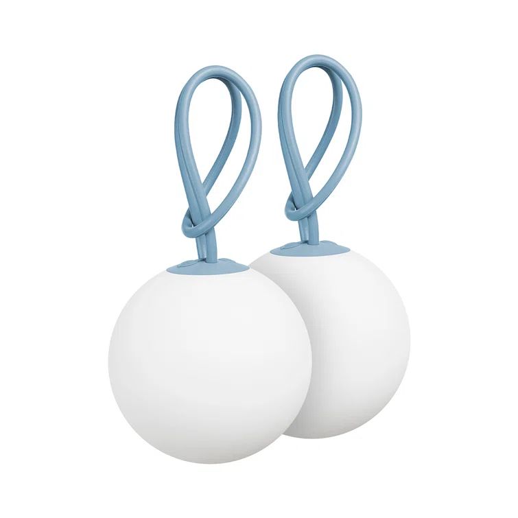 Wave Blue Cordless Outdoor Hanging Light with Silicone Loop