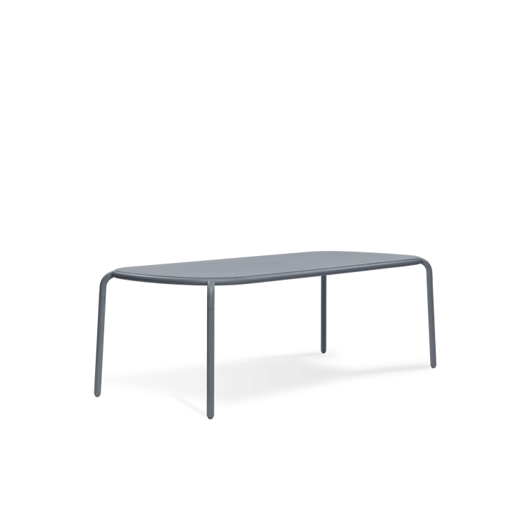 Elephant Gray Powder Coated Aluminum Outdoor Dining Table