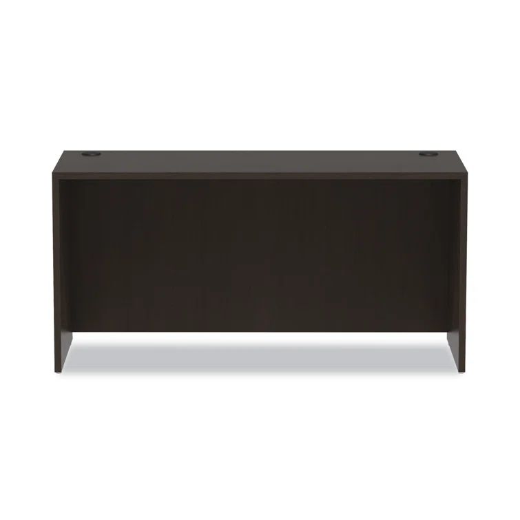 Espresso Wood Desk with Drawer and Filing Cabinet