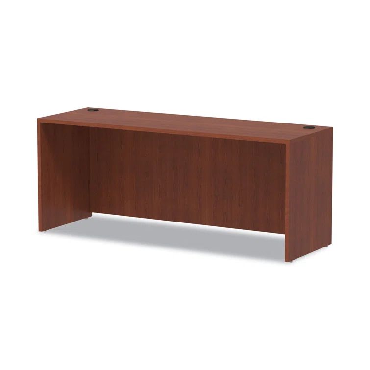 Medium Cherry 71'' Credenza Shell with Filing Cabinet