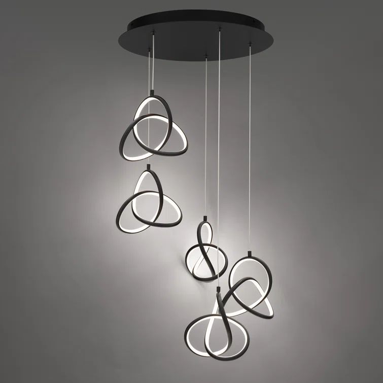 Vornado 5-Light Black Aluminum Indoor/Outdoor LED Pendant