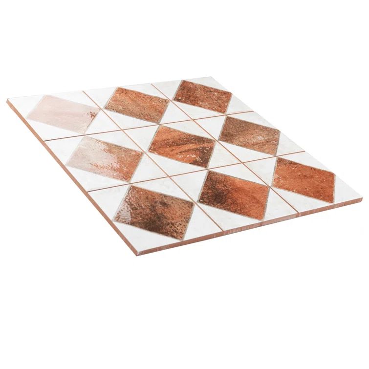 Kings Arles 13" Brown and Beige Ceramic Floor and Wall Tile