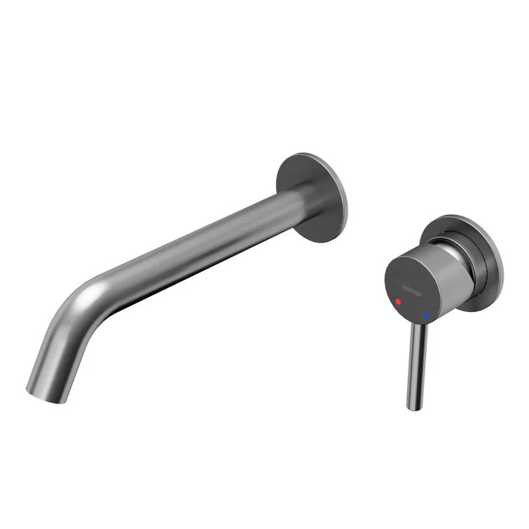 Stainless Steel Single Handle Wall-Mount Bathroom Faucet