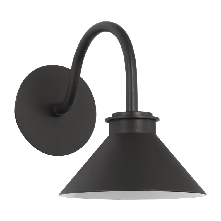 Textured Black Metal LED Barn Light Wall Lantern