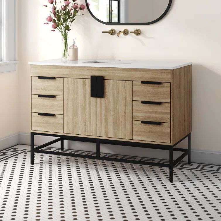 Eugene 48" Mango Wood Single Sink Bathroom Vanity