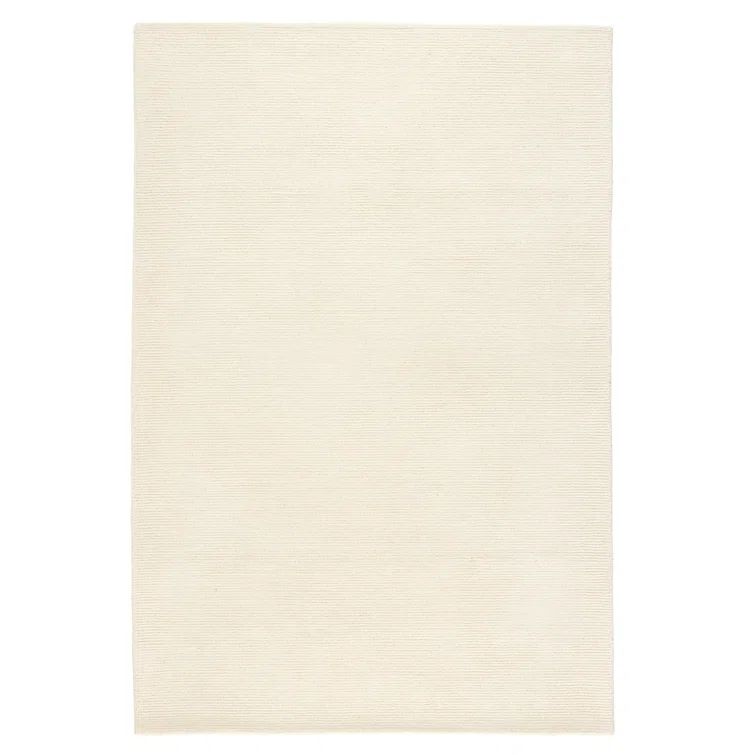 Taupe and Ivory Hand-Tufted Wool Rectangular Area Rug, 8' x 10'