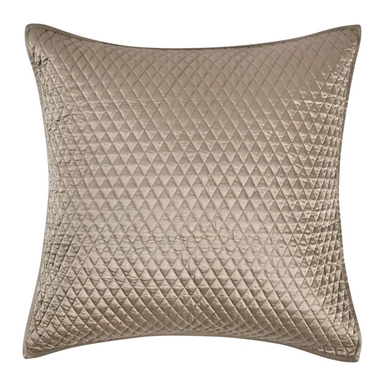 Natural Euro Satin Quilted Pillow Sham