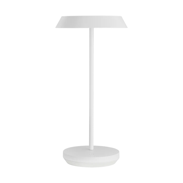 Matte White Cordless Touch LED Outdoor Table Lamp