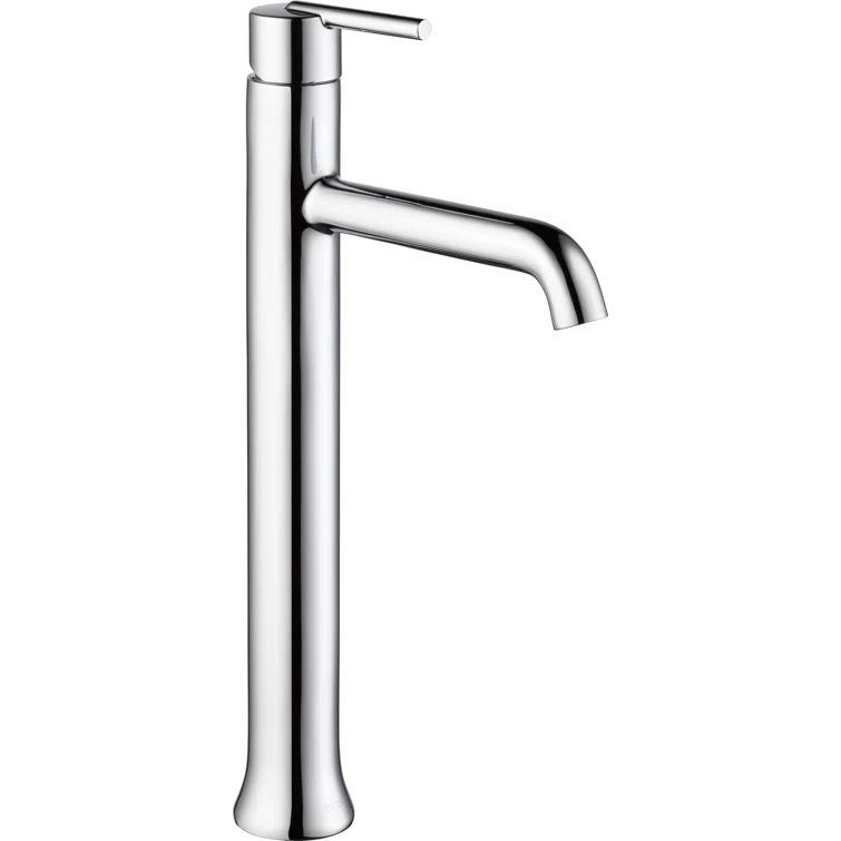 Sleek Modern 13.5" Chrome Zinc Single Hole Vessel Faucet