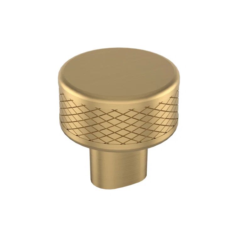 Champagne Bronze Round Knurled Cabinet Knob, 1-1/4 inch Diameter