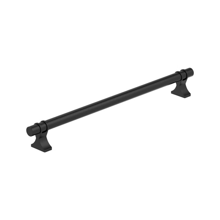 Matte Black 10-1/16 inch Modern Industrial Bar Pull