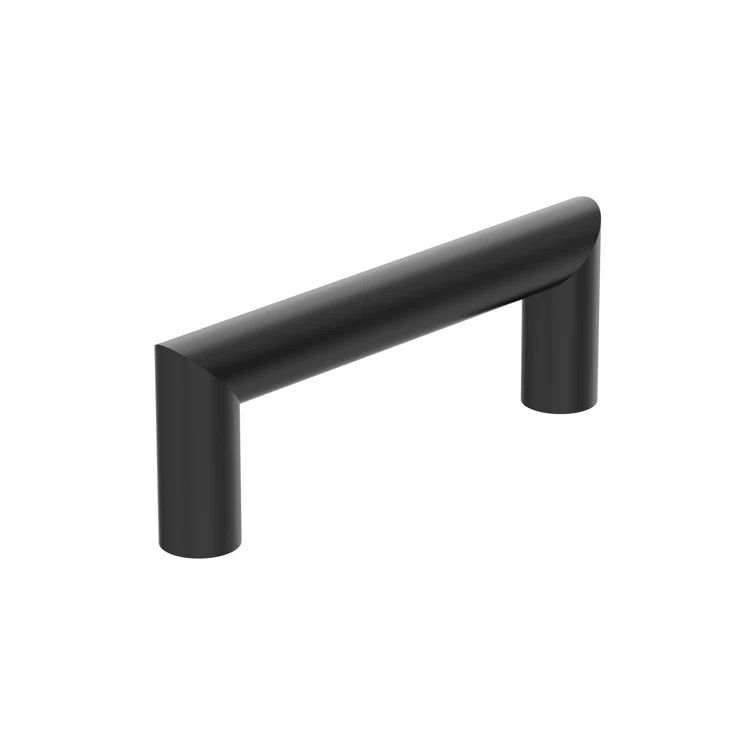 Matte Black Modern Industrial Bar Pull with Mounting Hardware