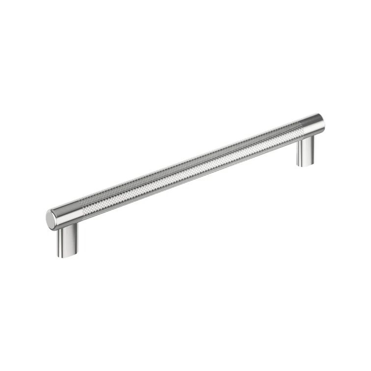 Polished Chrome 10-1/16 inch Modern Industrial Bar Pull