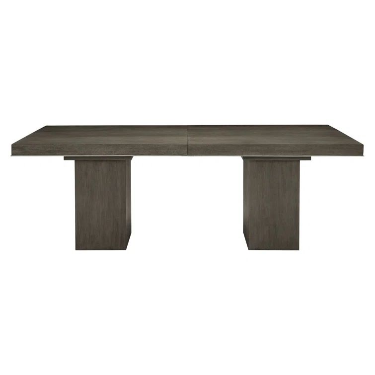 Cerused Charcoal Extendable Reclaimed Wood Dining Table
