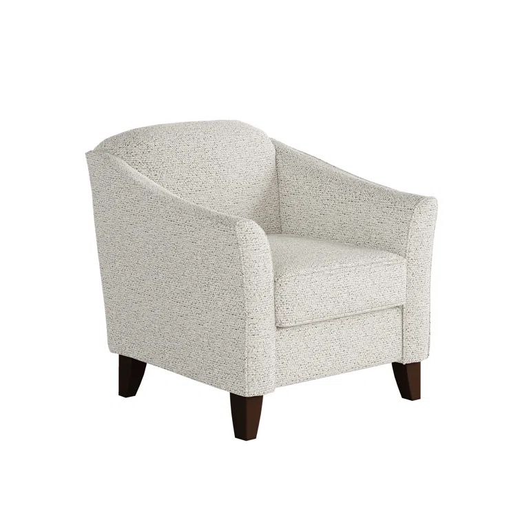 Aurora Off-White Upholstered Accent Chair with Manufactured Wood Frame