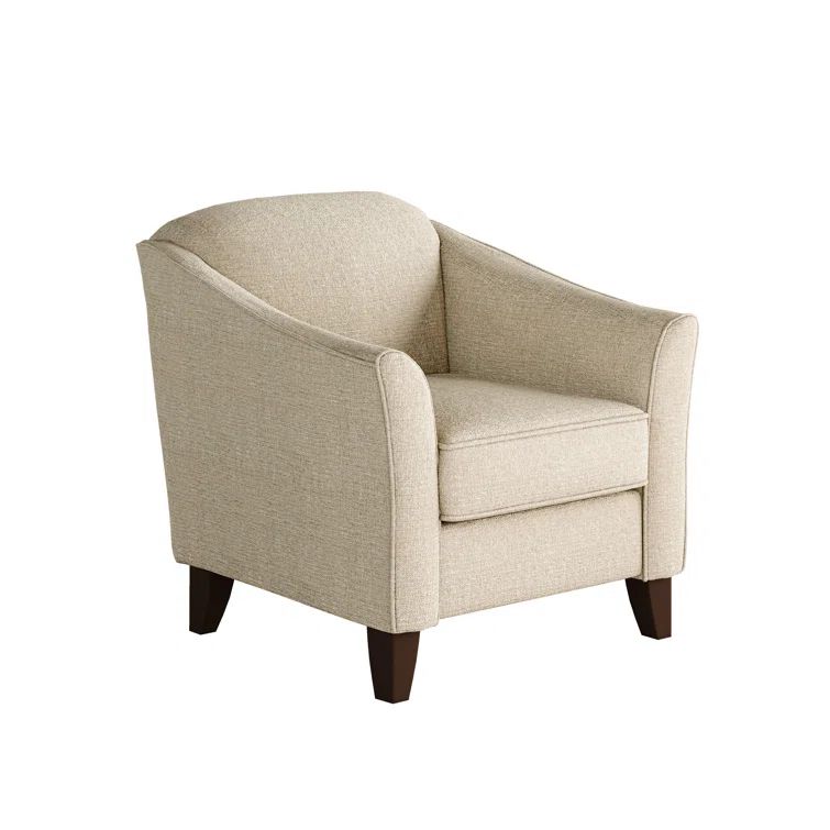 Sugarshack Oatmeal Upholstered Accent Chair with Manufactured Wood Frame