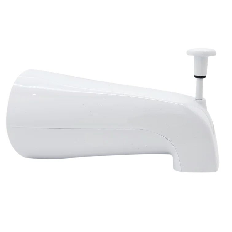 Powder Coat White Wall Mounted Tub Spout with Front Diverter