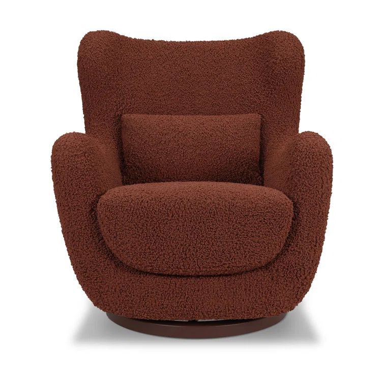 Rouge Teddy Loop Swivel Glider with Rouge Wood Base