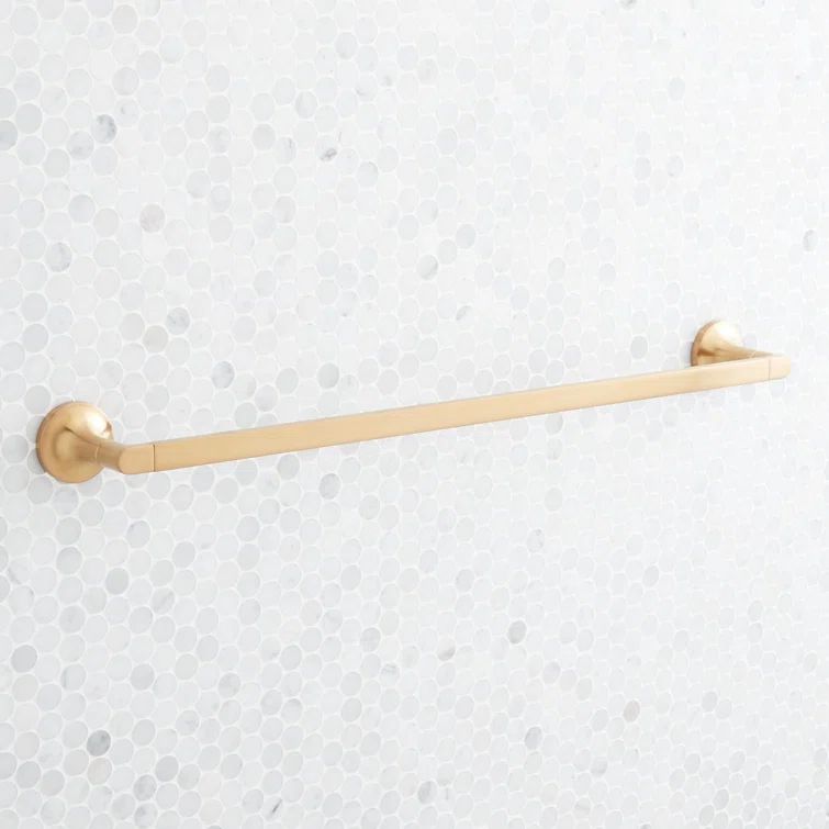 26-Inch Gold Wall Mounted Single Towel Bar